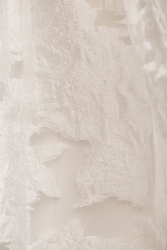 Society James Constance Puff-Sleeve Jacquard Bridal Cape #4