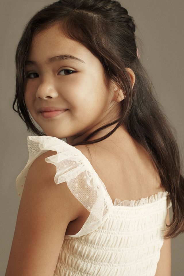 Rylee + Cru Valentina Tiered Tulle Flower Girl Dress | Anthropologie