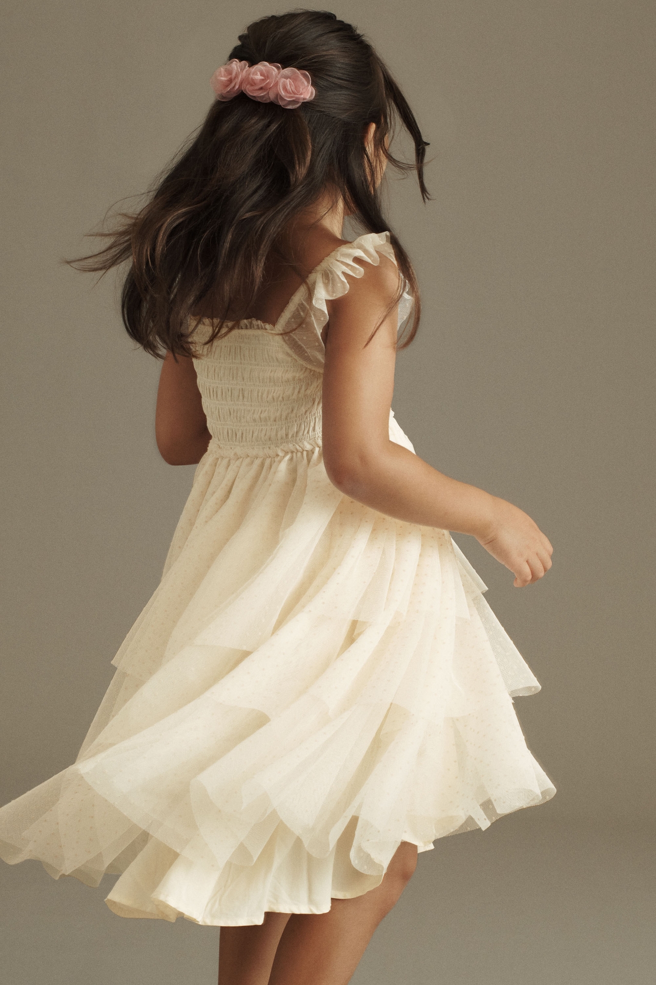 Rylee + Cru Valentina Tiered Tulle Flower Girl Dress