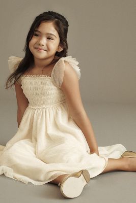 Princess Daliana Lindi Lace Piping Crew-Neck Flower Girl Dress