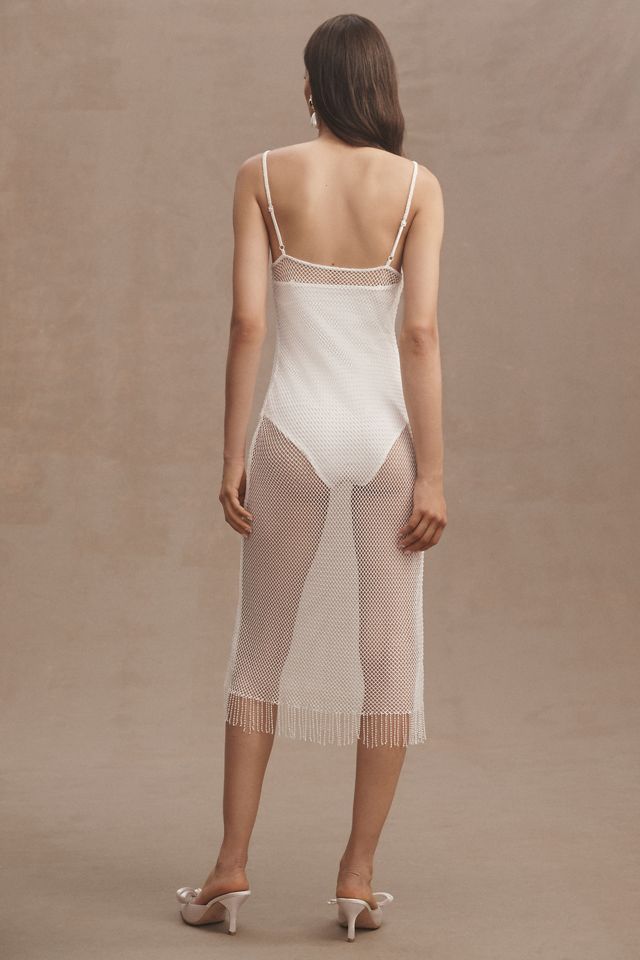 BHLDN Mae Fringe Mesh Midi Dress #3