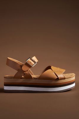 Shop Kelsi Dagger Brooklyn Breeze Platform Sandals In Beige