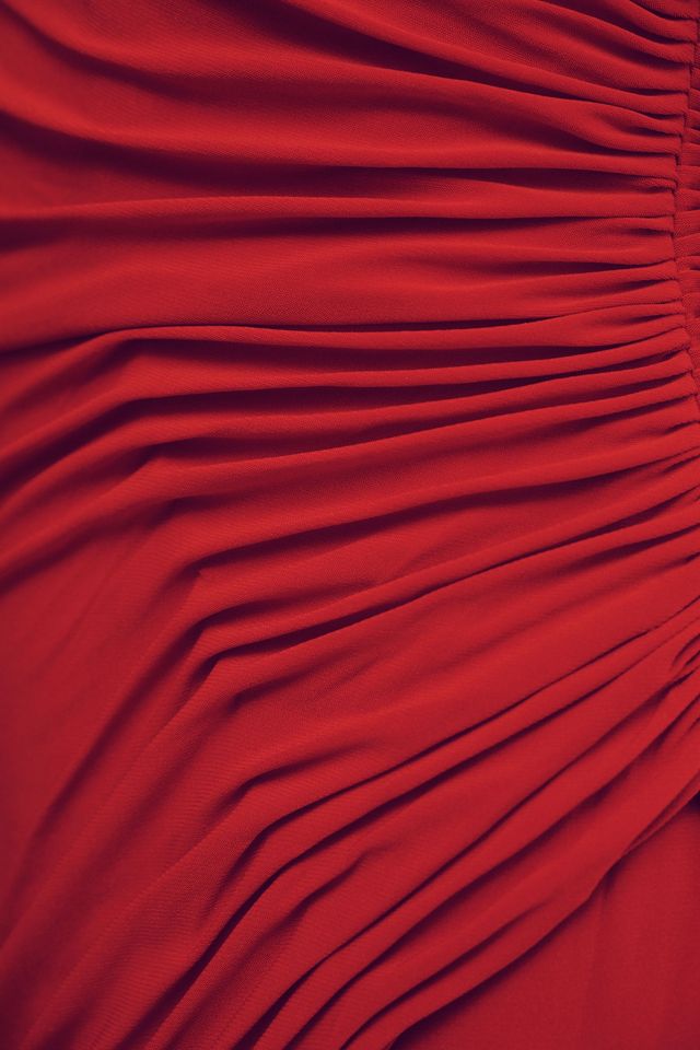 Ieena for Mac Duggal Ruched Off-The-Shoulder Midi Dress #3