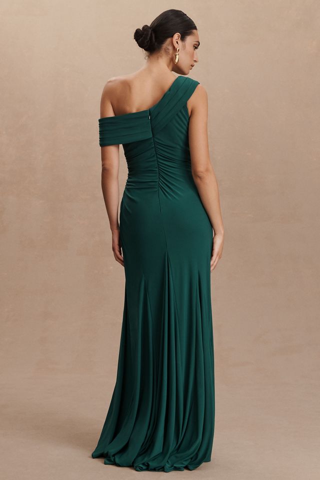 Mac Duggal One-Shoulder Side-Slit Column Gown #2