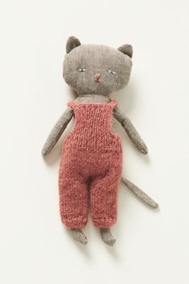 Kitten in Overalls Stuffed Animal