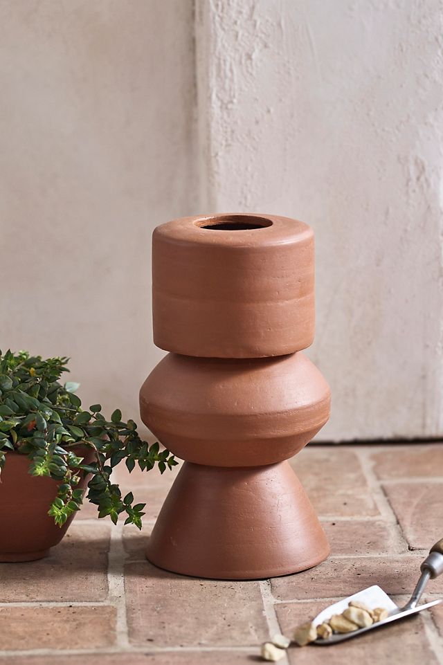 Tall Geo Terracotta Planter #2