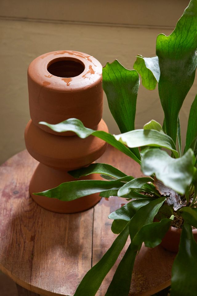 Tall Geo Terracotta Planter #8