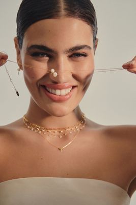 Double Layer Pearl Chain Necklace