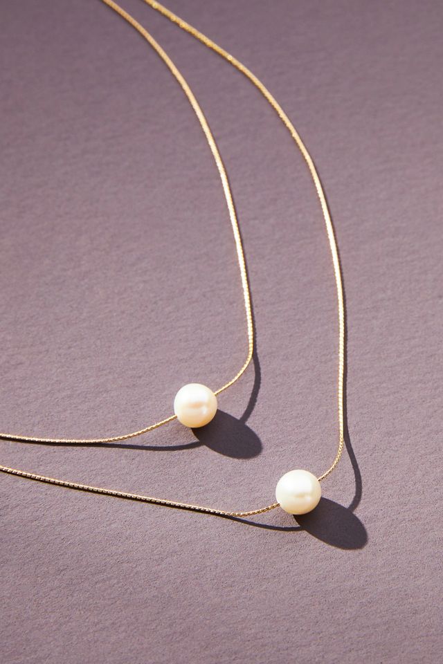 Double Layer Pearl Chain Necklace #4