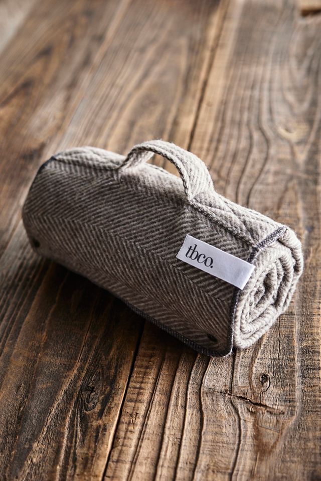 Recycled Wool Picnic Blanket with Handle #1