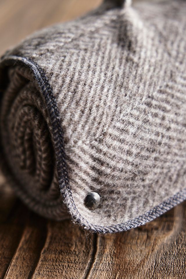 Recycled Wool Picnic Blanket with Handle #2