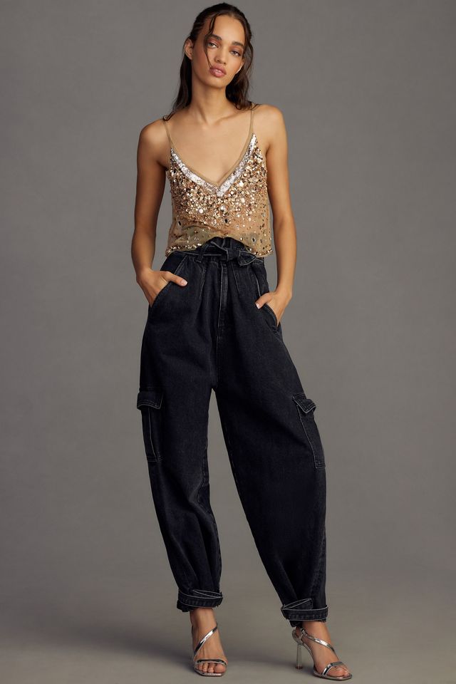By Anthropologie Embellished Shine Cami #3