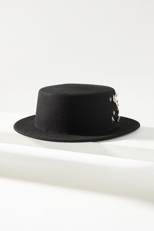 By Anthropologie Charms Boater Hat #2