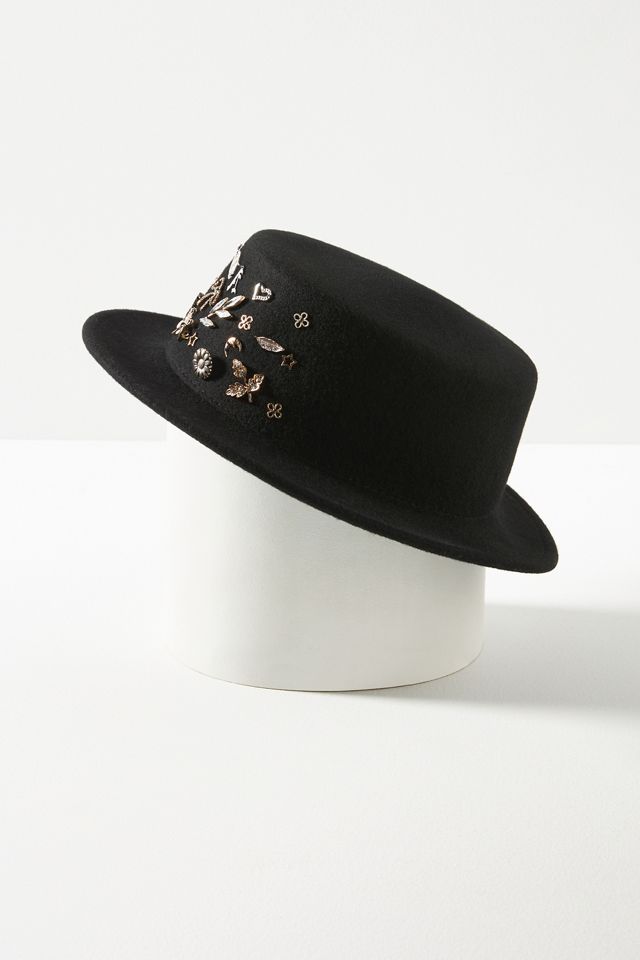 By Anthropologie Charms Boater Hat #3