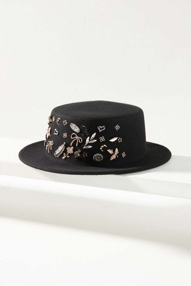 By Anthropologie Charms Boater Hat #1