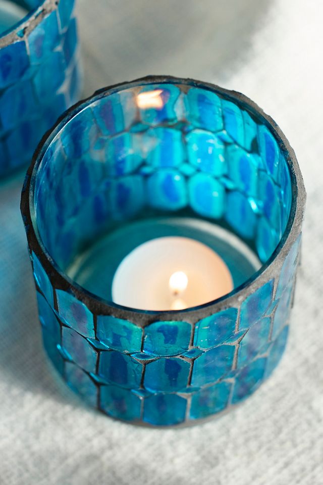 Caged Mosaic Votives, Set of 2 #1