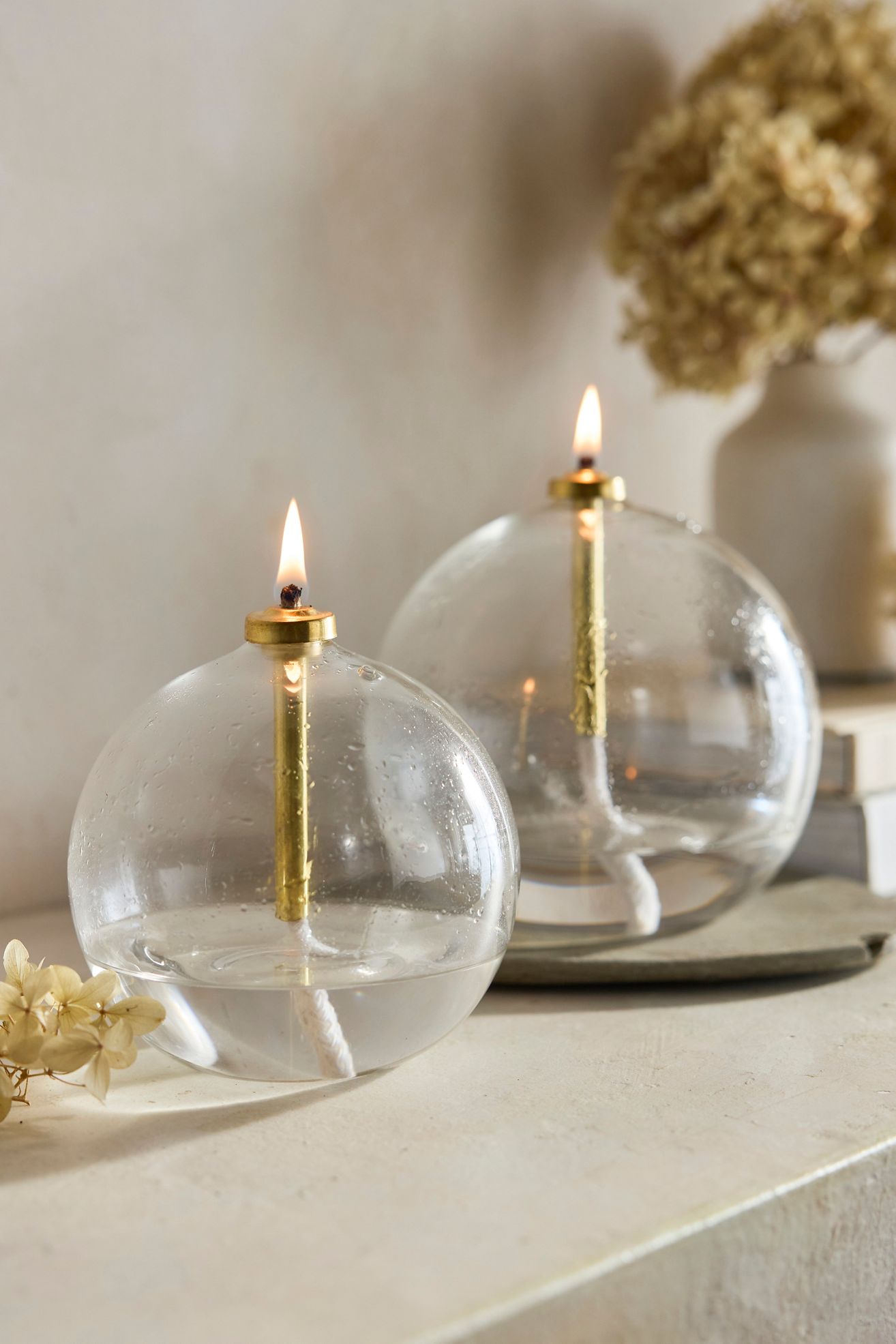 Glass Oil Burner - Clear, M