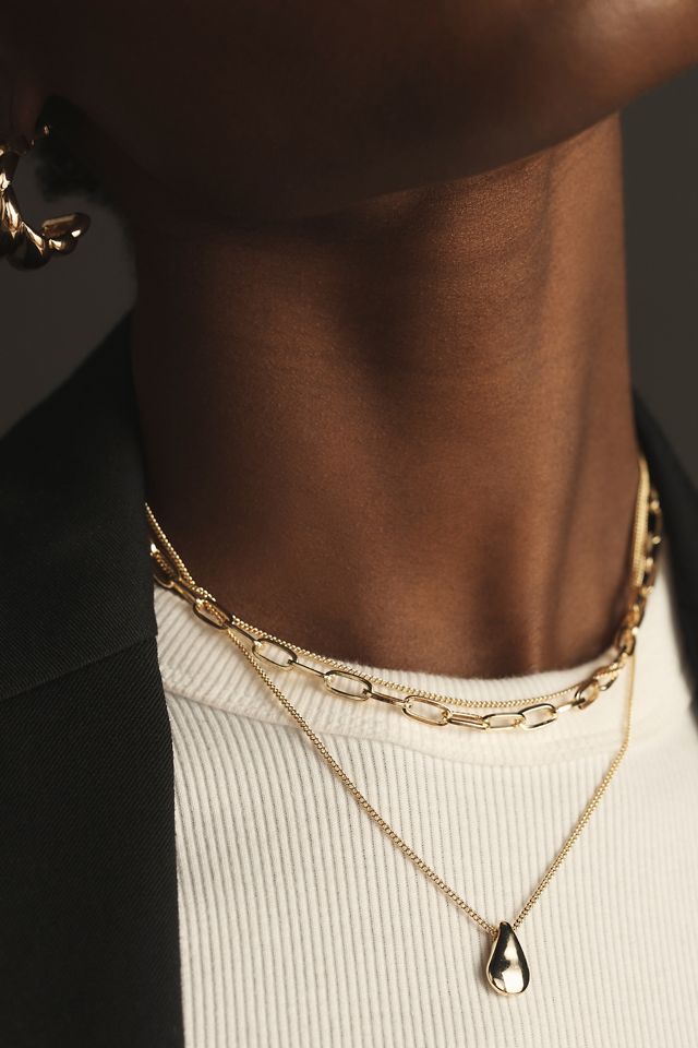 Layered Pendant Necklace, Set of 2 #3