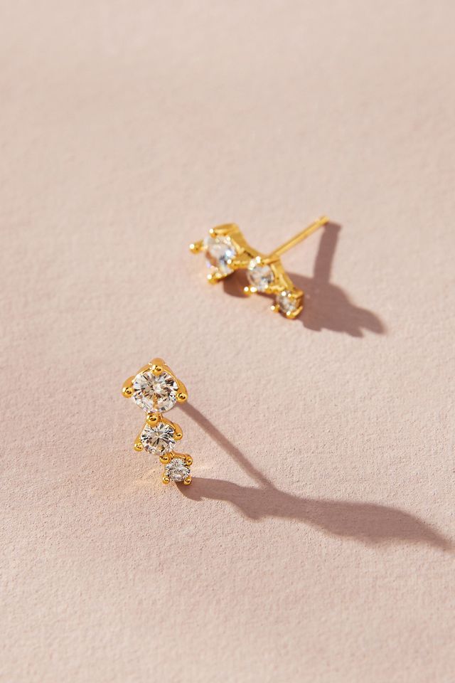 Mini Crystal Column Post Earrings | Anthropologie