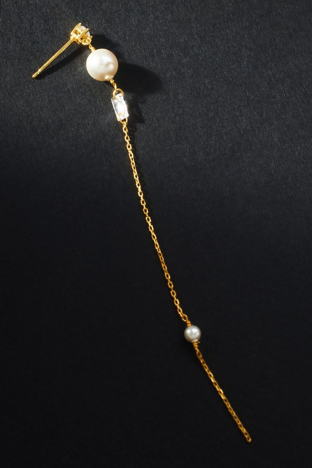 Pearl-Dotted Drop Earrings #1