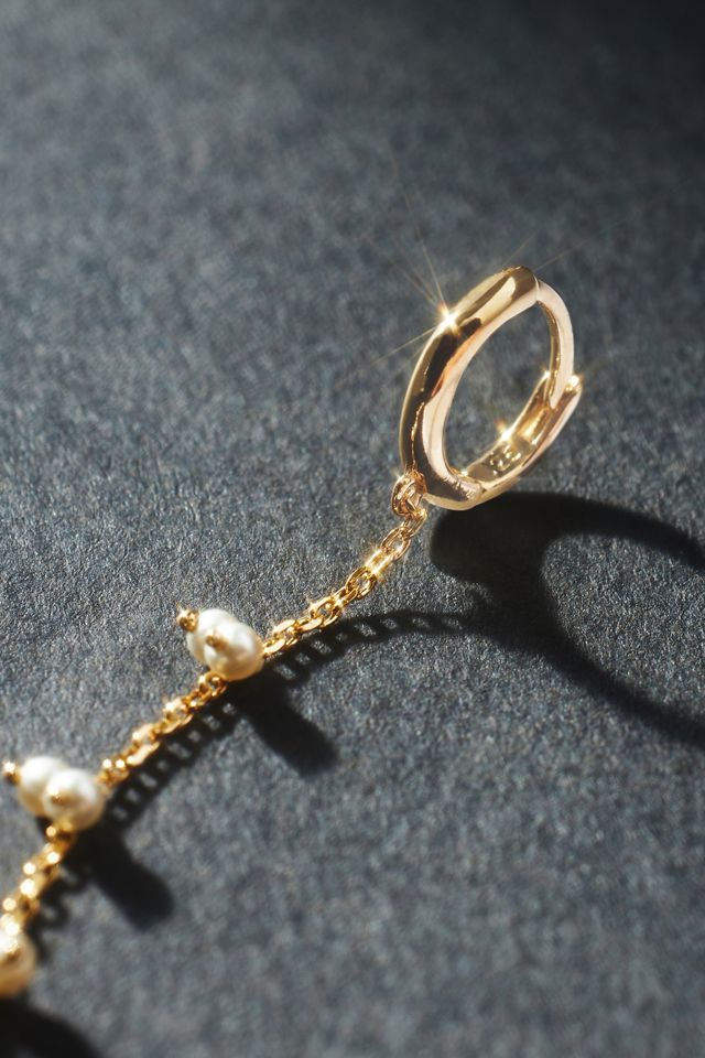 Long Strand Pearl Drop Earrings #1