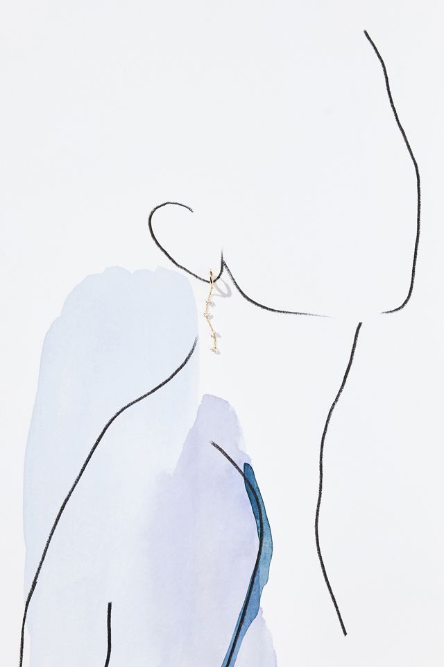 Long Strand Pearl Drop Earrings #2