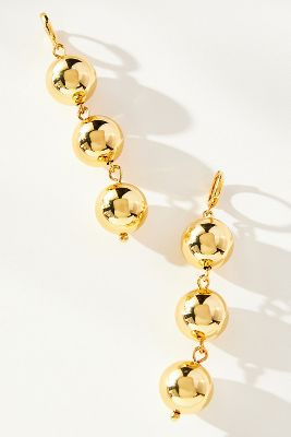 By Anthropologie Sphere Huggie Drop Earrings In Gold
