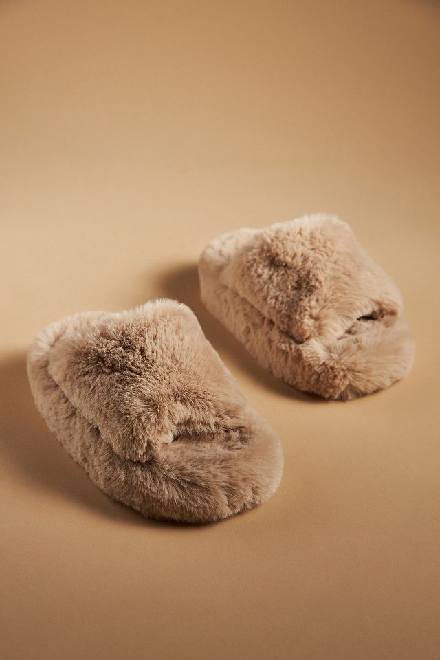 Anthropologie cheap fuzzy slippers