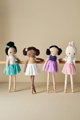 Anthropologie Grand Jeté Ballerina Doll In Multi