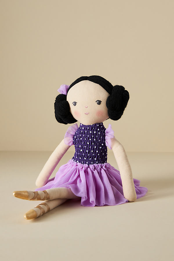 Anthropologie Grand Jeté Ballerina Doll In Purple