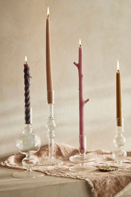 Iridescent Geo Glass Candlestick