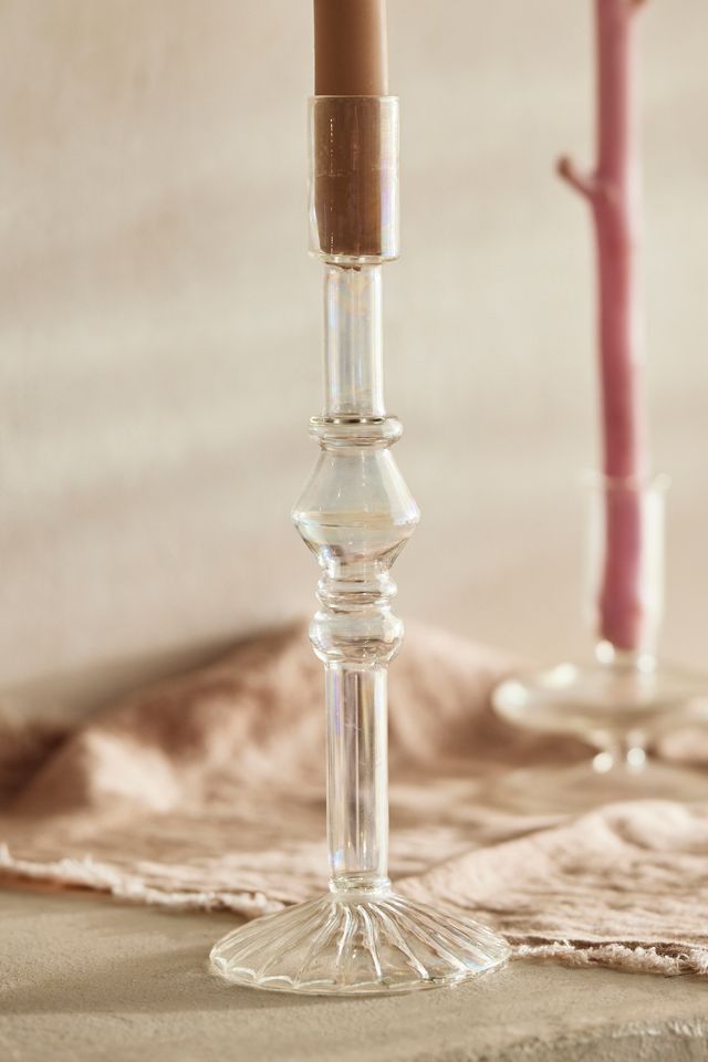 Iridescent Geo Glass Candlestick #2