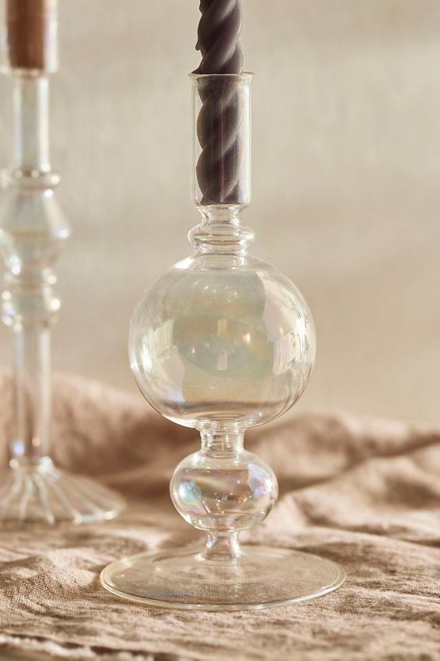 Iridescent Geo Glass Candlestick #4