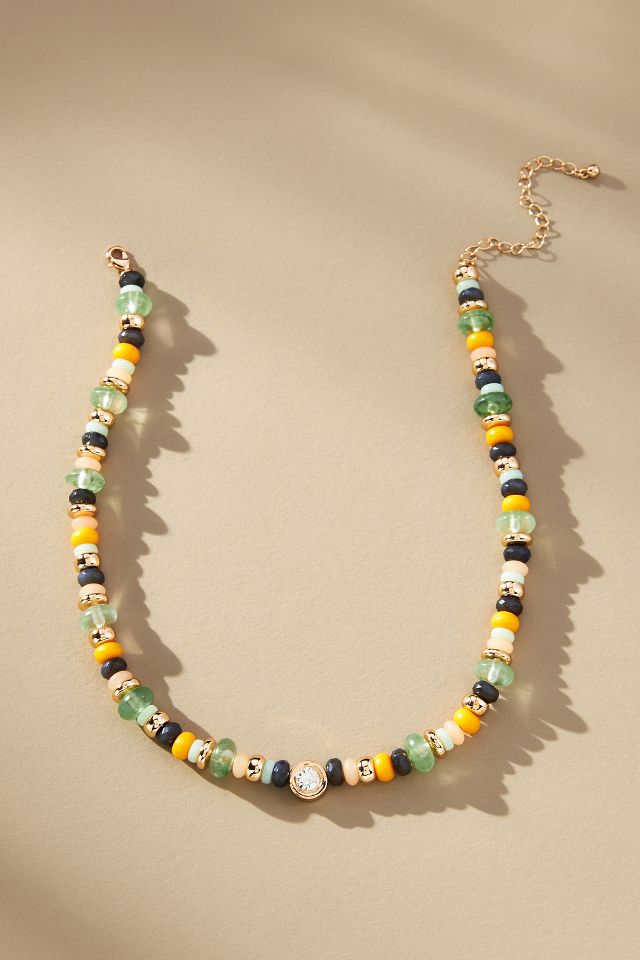 Anthropologie beaded necklace sale