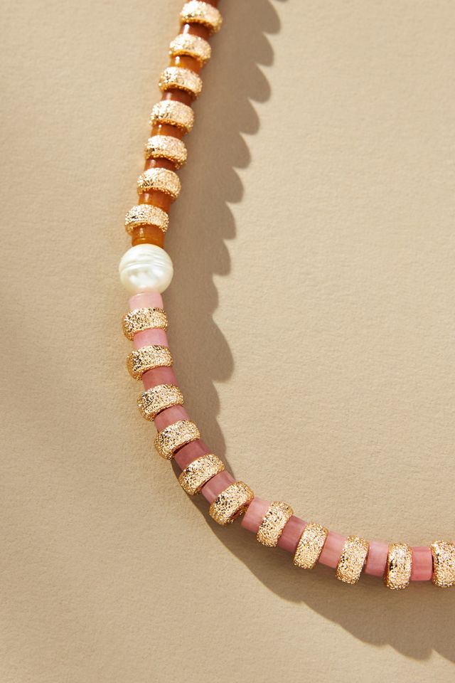 Mixed Stone Colorful Beaded Necklace #1