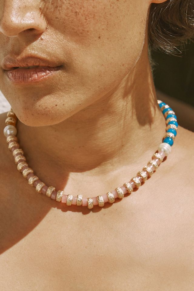 Mixed Stone Colorful Beaded Necklace #3