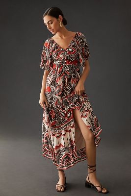 New Anthropologie Kachel Tiered Maxi Dress purchases $270 US 6 Desert Paisley 2023