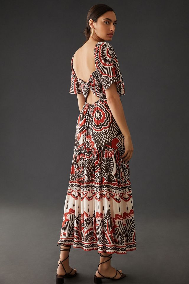 New Anthropologie Kachel Tiered Maxi Dress purchases $270 US 6 Desert Paisley 2023