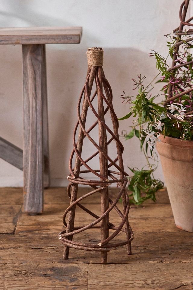 Woven Willow Mini Garden Obelisk #1