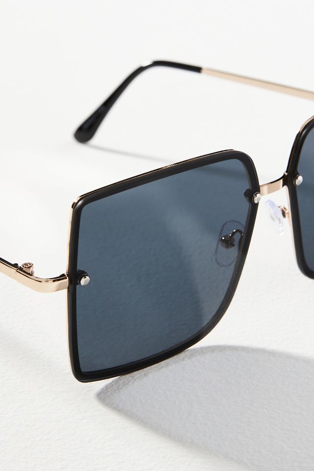 Oversized Square G Metal Sunglasses