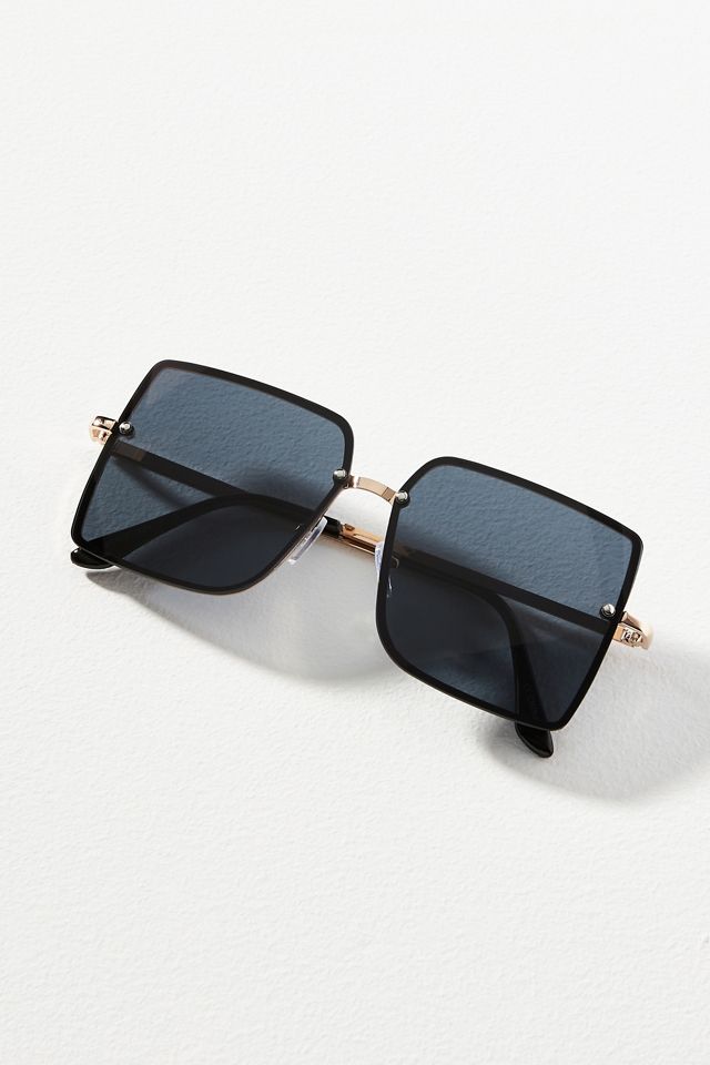 By Anthropologie Square Aviator Sunglasses