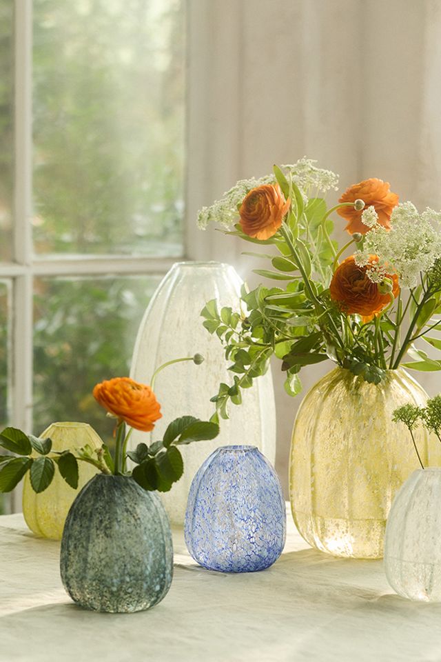 Textured Colorful Glass Vase #1