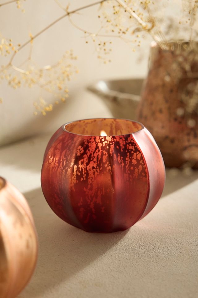 Illume Mercury Glass Pumpkin Candle AnthroLiving