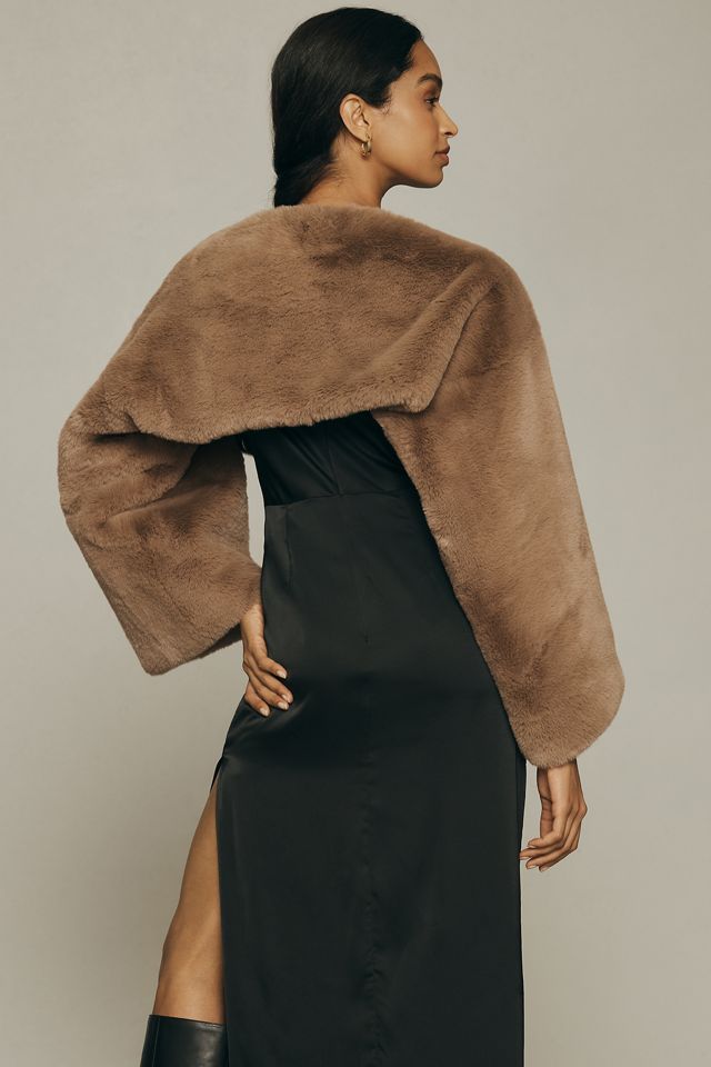 By Anthropologie Faux Fur Shrug #1