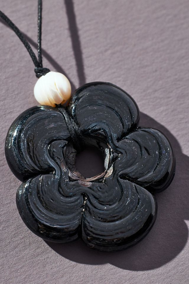 Frasier Sterling Floral Pendant Necklace | Anthropologie