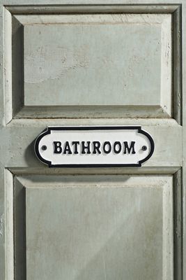 Bathroom Cast Iron Sign