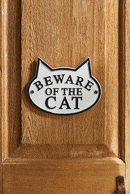 Beware of the Cat Sign