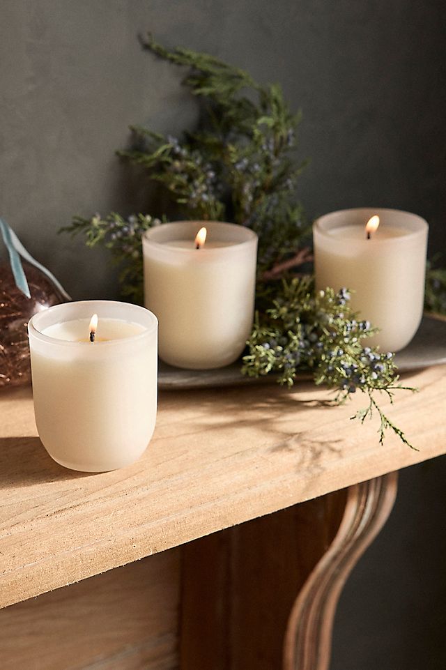 Set Of Three Brown Flameless Tabletop Set Of Three Brown Flameless Tabletop