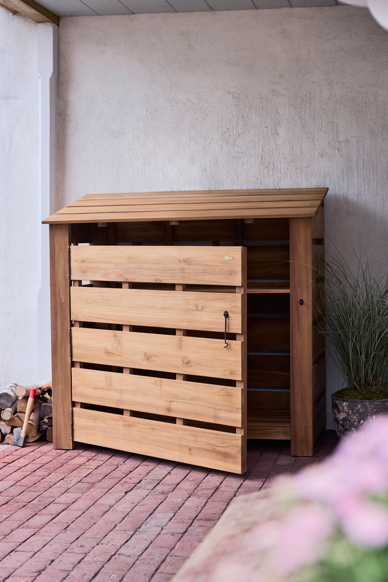 Log Storage Teak Shed