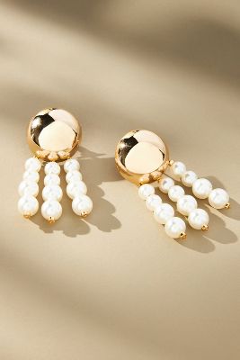 Triple Pearl Drop Earrings | Anthropologie